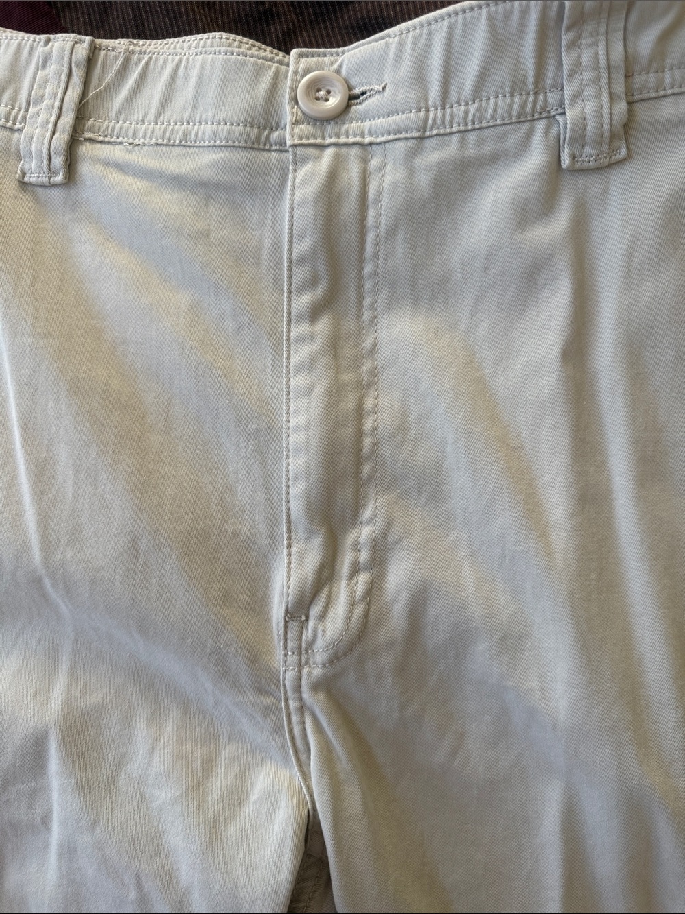 St. John's Bay Cream Pants with Navy Trim Waistband